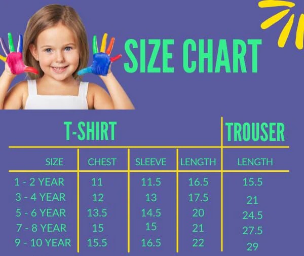 Kids Girls Navy Blue Ice Cream Print Night Suit