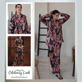 Floral Printed Shirt Collar Tunic with Trousers Co-Ord Set