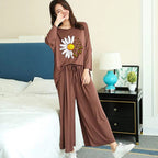 Daisy Flower Printed 2 Pcs Plazo Lounge Wear