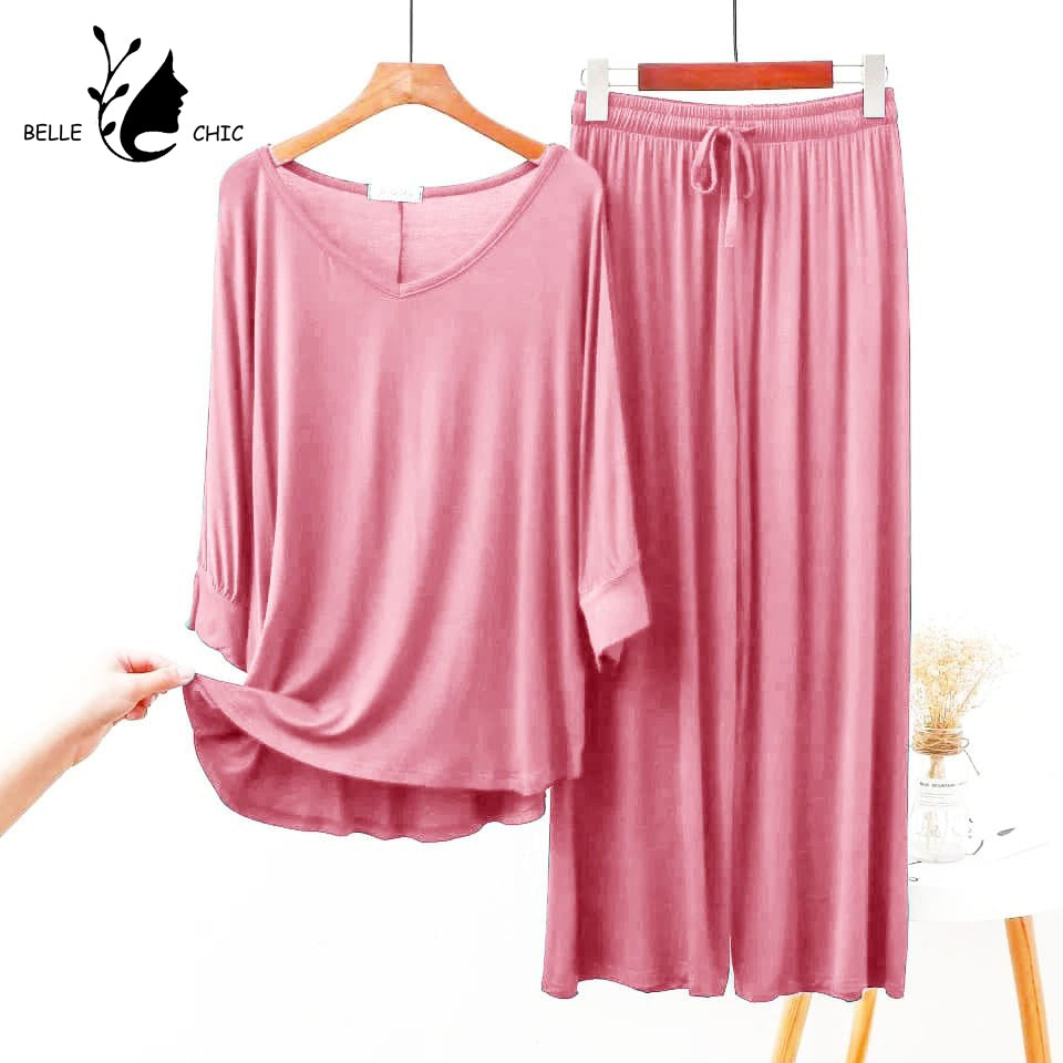 2Pc V-Neck Casual lounge wear set