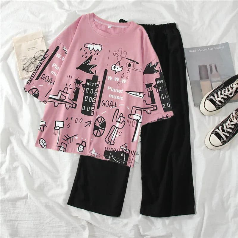 Funky Printed Ladies Nightsuit PJ SET
