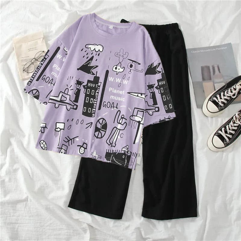 Funky Printed Ladies Nightsuit PJ SET