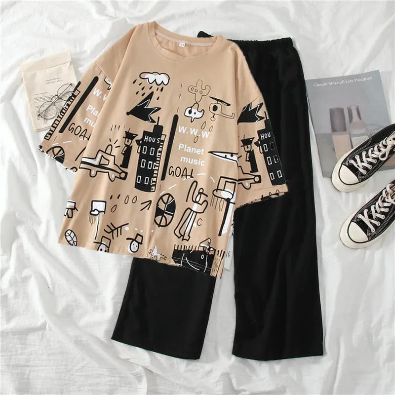Funky Printed Ladies Nightsuit PJ SET