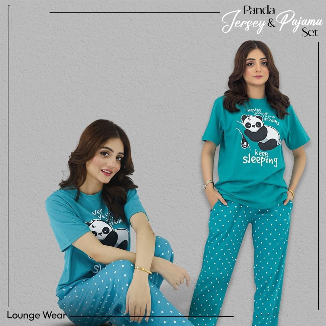 Sea Green Sleeping Bear Pj Set