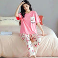 Pink Floral Printed Pj Set