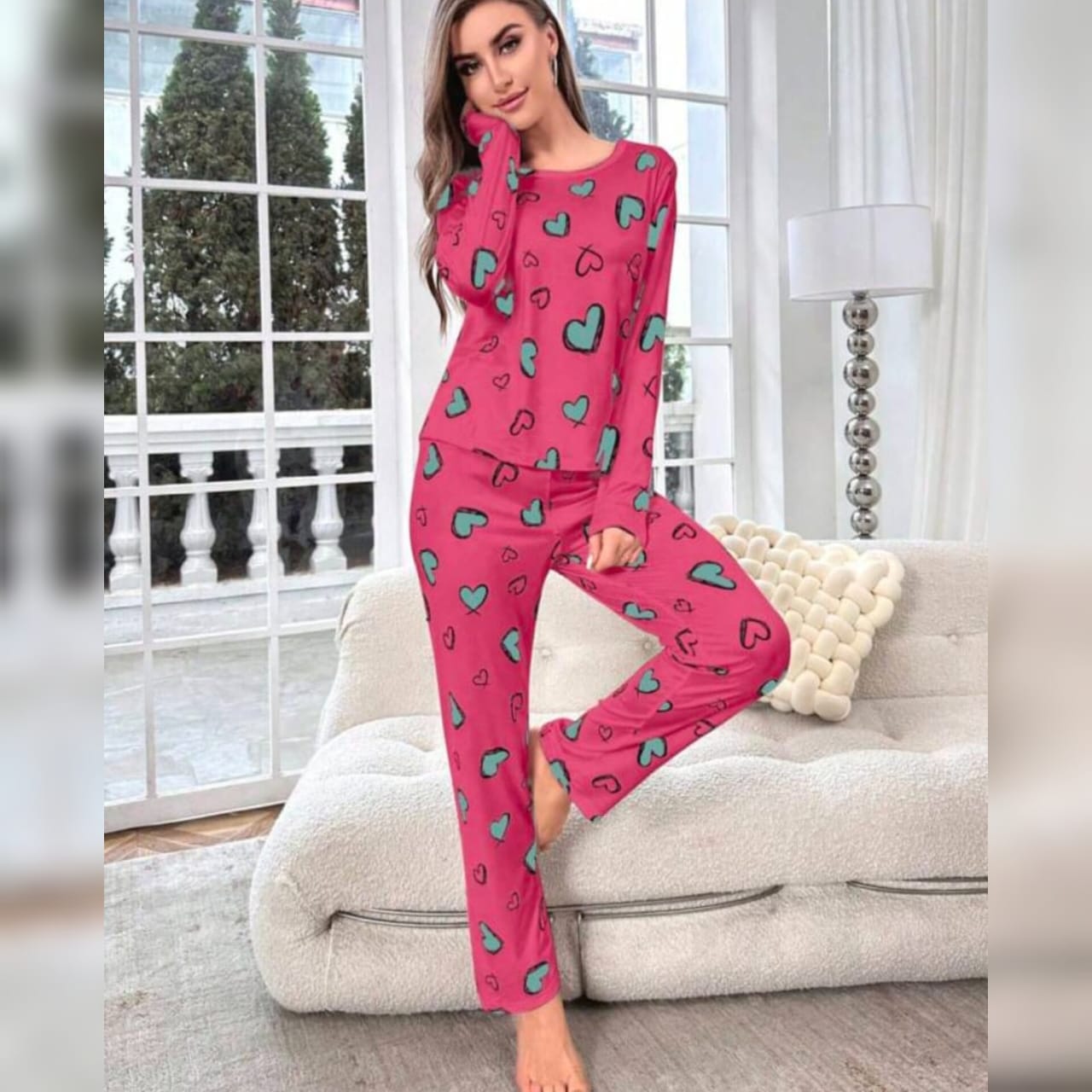 New Pink Love Pj Set