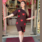 Love Printed Short Pj Set