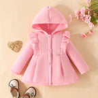 Kids Button Hoodie - Pink