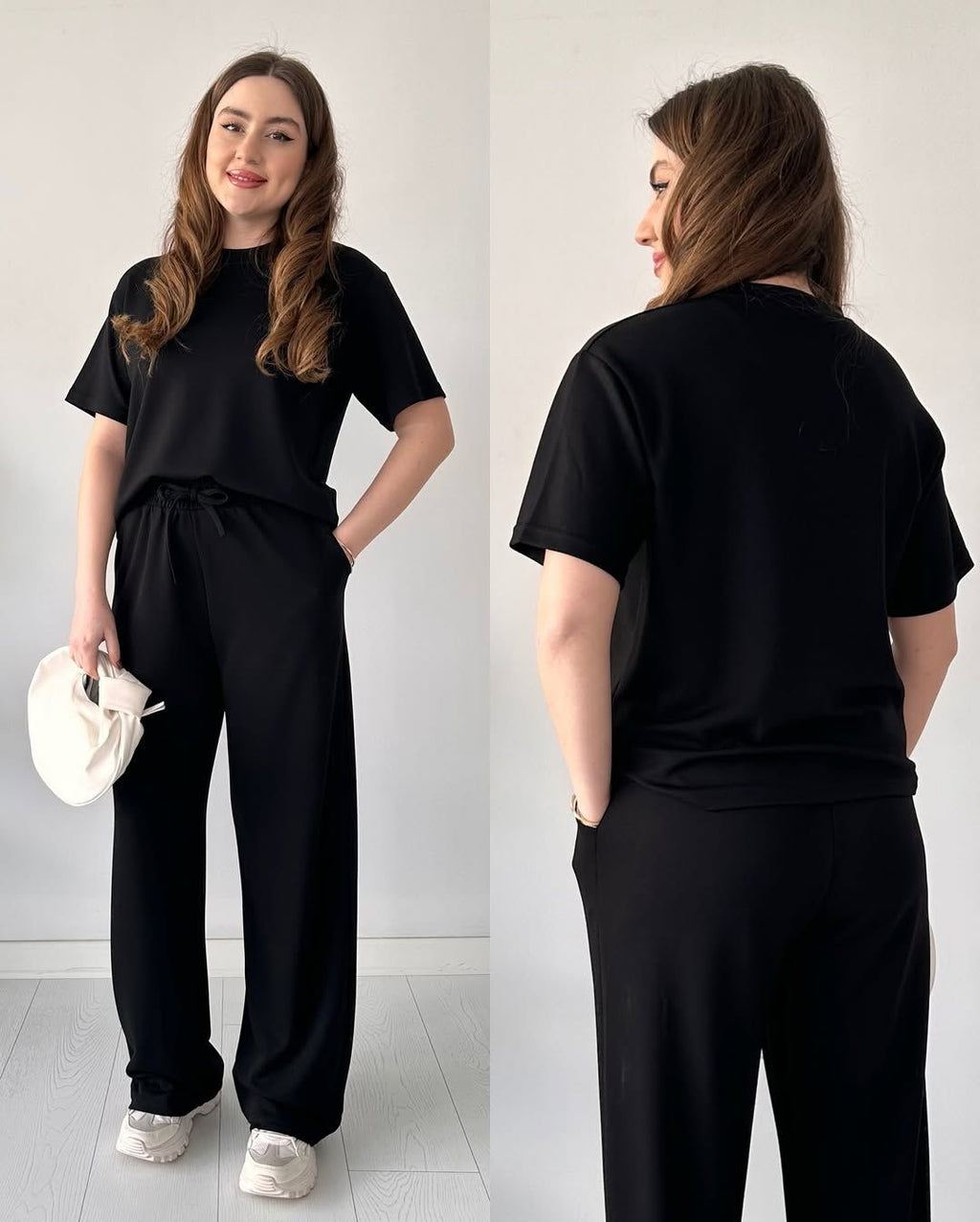 2 Pcs Half Sleeves Trouser Set