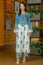 Blue Paisley Long Dress