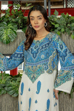 Blue Paisley Long Dress