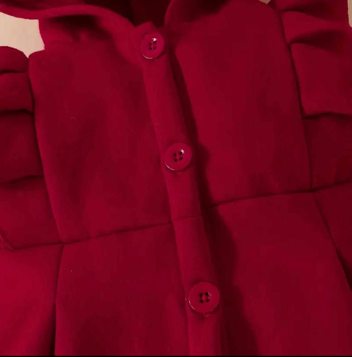 Kids Button Hoodie - Maroon