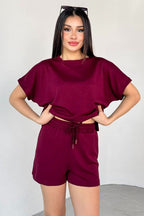Casual Two-Piece Top & Shorts Set