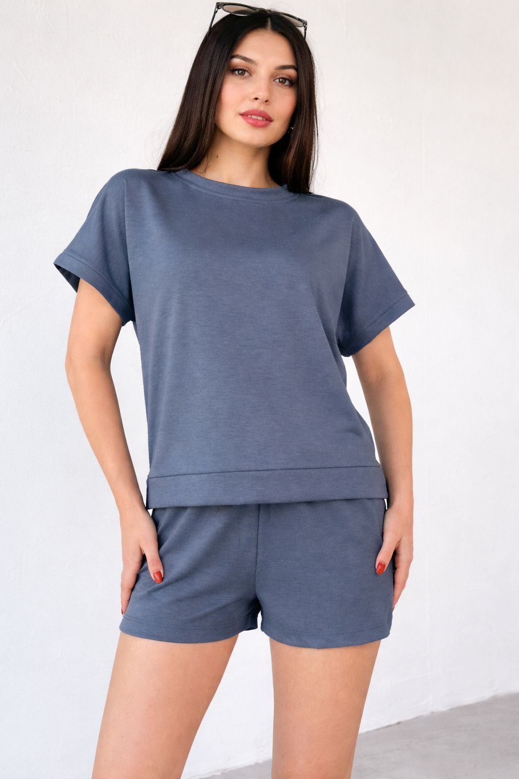 Casual Two-Piece Top & Shorts Set