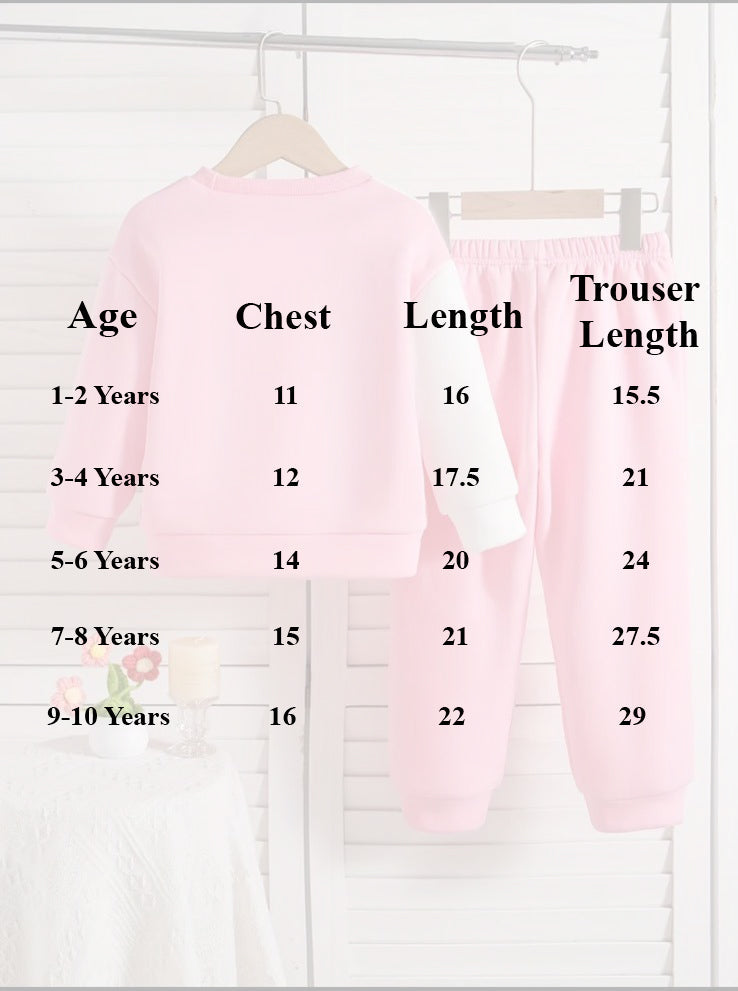 Pink Cosy Flower Two-Piece Set